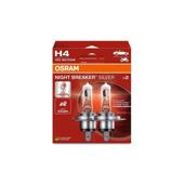 Becuri auto halogen Osram H4 Night Breaker Silver +100% 60/55W 12V set 2 bucati Cod: 387453