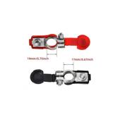 Borne baterie auto din aluminiu cu protectie cauciuc rosu negru plus minus set 2 bucati  Cod: RAZ317