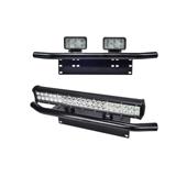Bullbar aluminiu tip suport numar si proiectoare negru Cod: HH-BLB15