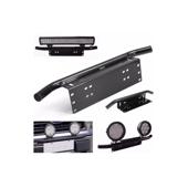 Bullbar aluminiu tip suport numar si proiectoare negru Cod: HH-BLB15