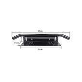 Bullbar aluminiu tip suport numar si proiectoare negru Cod: HH-BLB15