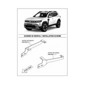 Bullbar auto fata negru mat  Dacia Duster III 2024-> cu kit montaj Cod: 6166D3