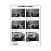 Bullbar auto fata negru mat  Dacia Duster III 2024-> cu kit montaj Cod: 6166D3