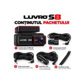 Camera auto DVR LUVRO S8 4K fata Full HD spate cu GPS Wi-Fi G-Sensor si ecran Cod: S8
