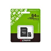 Card memorie microSD 64GB Kingston Canvas Select Plus 100MB/s cu adaptor SD Cod: SDCS2/64GB