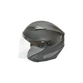 Casca moto tip jet neagra, model urban cu viziera transparenta si ochelari de soare, marimea L Cod: DISTM80