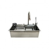 Chiuveta inox 75x46 cu 2 baterii DISMT03