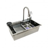 Chiuveta inox 75x46 cu 2 baterii DISMT03
