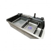 Chiuveta inox 75x46 cu 2 baterii DISMT03