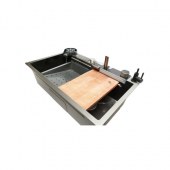 Chiuveta inox 75x46 cu 2 baterii DISMT03