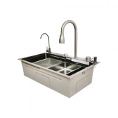 Chiuveta inox 75x46 cu 2 baterii DISMT04