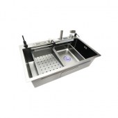 Chiuveta inox 75x46 cu 2 baterii DISMT04