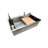 Chiuveta inox 75x46 cu 2 baterii DISMT04