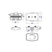 Cutie conexiune fire pentru remorca cu 4 pozitii Cod: CH12118-4
