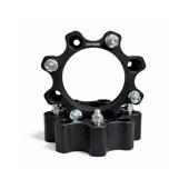 Distantier ATV 50 mm 4x136 centrare 120 cu 8 piulite M10x1.25 set 2 bucati aluminiu forjat negru Cod: DST8006