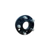 Distantier janta auto 25 mm 5x112 centrare 66.6–57.1 prindere dubla cu piulite M14x1.5 con drept negru Cod: DST3008