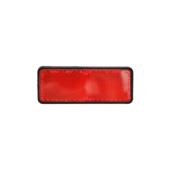 Dreptunghi reflectorizant cu adeziv rosu spate 90x32mm Cod:TR015