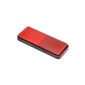 Dreptunghi reflectorizant cu adeziv rosu spate 90x32mm Cod:TR015