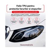 Folie PPF TPU premium transparenta pentru faruri si stopuri 7.5 mil cu regenerare automata 60cm x 60cm Cod: TU003