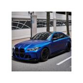 Folie auto PET Premium albastru satinat crom mat pentru colantare caroserie cu tehnologie anti-bule 1m x 1.52m Cod: SP318D