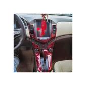Folie auto autocolant PET Premium carbon forjat rosu cu tehnologie anti-bule 1.52m x 1m Cod: PET10159