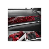 Folie auto autocolant PET Premium carbon forjat rosu cu tehnologie anti-bule 1.52m x 1m Cod: PET10159