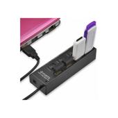 Hub USB multiplu 4 porturi USB 2.0 High Speed cu intrerupator LED si alimentare DC