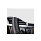 Husa volan auto cu ac si ata imitatie piele perforata marime M 37-38 cm negru Cod: WK-1001