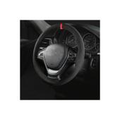 Husa volan auto imitatie alcantara cu ac si ata marime m negru Cod: WK-1002