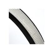 Husa volan auto negru cu strasuri argintii decorative marime M 37-39 cm Cod: FX96