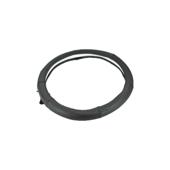 Husa volan auto piele perforata negru cusatura neagra marime M 37-38 cm Cod: 1319