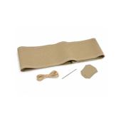 Husa volan auto M 38 cm piele perforata premium cu ac si ata bej Cod: LUXFST01