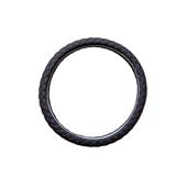 Husa volan imitatie piele marime M negru cu cusatura rosie Cod: C203