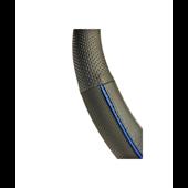 Husa volan 38 cm premium imitatie piele negru cu linie albastra Cod: WPU02C