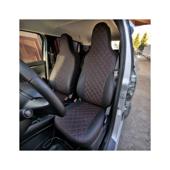 Huse scaune auto compatibile Dacia Spring 2021-> Premium Imitatie Piele Romb