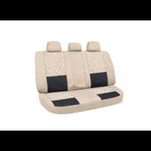 Huse scaune auto universale Premium fractionate fata spate bej cu negru compatibile dimensiuni standard Cod: HNG1101-3