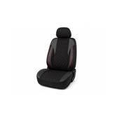 Huse auto universale Premium fractionate fata spate negre cu cusaturi rosii compatibile dimensiuni standard Cod: HNG1101-4
