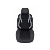 Huse auto universale Premium fractionate fata spate negre cu gri antracit compatibile dimensiuni standard Cod: HNG1101-6