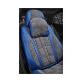 Huse scaune auto universale fractionate 9D Premium fata si spate albastru  gri antracit Cod: HNG1407-2