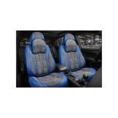Huse scaune auto universale fractionate 9D Premium fata si spate albastru  gri antracit Cod: HNG1407-2