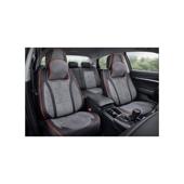 Huse scaune auto universale fractionate 9D  Premium fata si spate negru cusatura rosie Cod: HNG1407-5