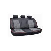 Huse scaune auto universale fractionate 9D  Premium fata si spate negru cusatura rosie Cod: HNG1407-5