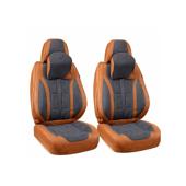 Huse scaune auto universale fractionate Premium  9D fata si spate maro gri antracit Cod: HNG1407-1