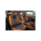Huse scaune auto universale fractionate Premium  9D fata si spate maro gri antracit Cod: HNG1407-1