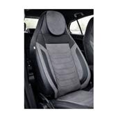 Huse scaune auto universale fractionate Premium cu tetiera fata incorporata negru cu gri Cod: HNG-C509-2