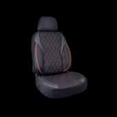 Huse scaune auto universale fractionate XL Premium compatibile SUV si Limuzine negru cusatura rosie Cod: HNG2504-4