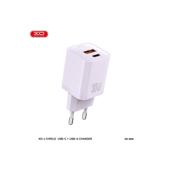 Incarcator retea PD30W XO cu  2 USB cu cablu compatibil Lighting/ Iphone Cod:XO-L149A