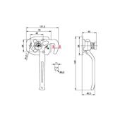 Inchizator oblon stanga 800 kg pentru remorca sau oblon metalic  Cod: ZB-16-03