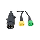 Instalatie electrica cablaj remorca 12V cu fisa 7 pini si 2 mufe baioneta 5 pini 2x4.5m si 2x2.5m Fristom  Cod: 045-025