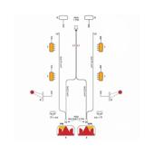 Instalatie electrica cablaj remorca 12V cu fisa 7 pini si 2 mufe baioneta 5 pini 2x4.5m si 2x2.5m Fristom  Cod: 045-025